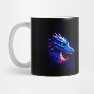 Fantastic digital art of a blue Dragon Mug